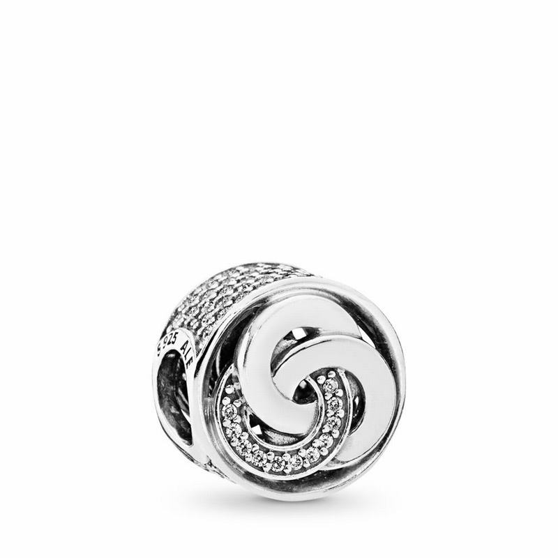 Pandora Interlinked Circles Charm - Two Tone/Cubic Zirconia - Canada | UA6667MQ